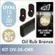 30" Oil Rubbed Bronze Oval Rod Kit