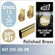 30" Polished Brass Oval Rod Kit