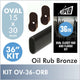 36" Oil Rubbed Bronze Oval Rod Kit