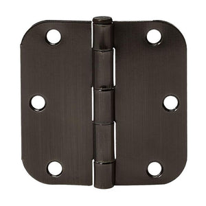Door Hinges, Rounded 3.5" x 3.5" - one pair, Oil Rubbed Bronze