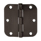 Door Hinges, Rounded 3.5" x 3.5" - one pair, Oil Rubbed Bronze