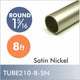 8ft 1-5-16" Diameter Rod, Satin Nickel finish
