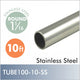 Stainless steel closet rod, 10ft