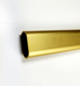 6ft Oval Closet Rod, Polished Brass