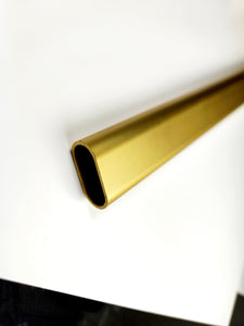 6ft Oval Closet Rod, Polished Brass – Hardware Decor