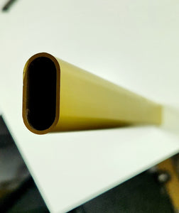 6ft Oval Closet Rod, Polished Brass