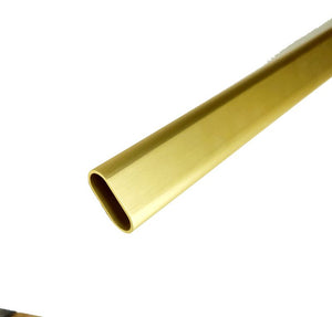 6ft Oval Closet Rod, Polished Brass