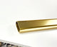 6ft Oval Closet Rod, Polished Brass