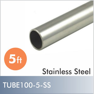 Stainless steel closet rod, 5ft