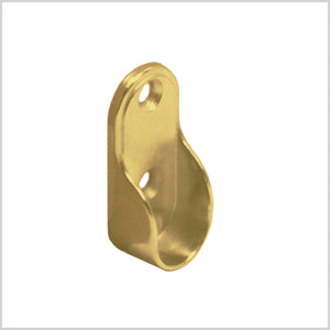 Oval Closet Rod Flange, Polished Brass