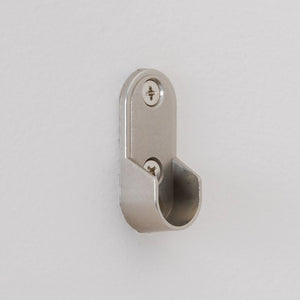 Oval Closet Rod Flange, Satin Nickel