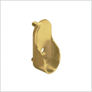 Oval 32mm Pin Rod Flange, Polished Brass