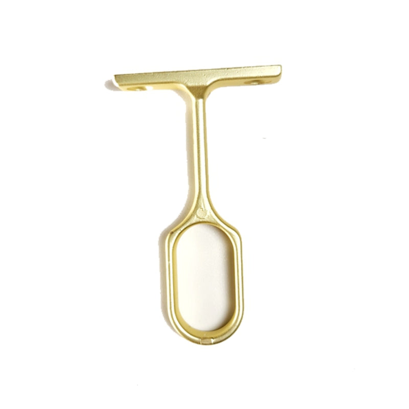 Oval Closet Rod Center Support, Satin Brass Hardware Decor
