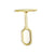 Oval Closet Rod Center Support, Satin Brass