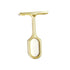 Oval Closet Rod Center Support, Satin Brass