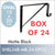 Box of 24 Matte Black Shelf & Rod Bracket For OVAL Rod, by EPCO