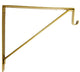Shelf & Rod Bracket for oval rod, Satin Brass USF