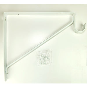 Box of 24 White Shelf & Rod Brackets By EPCO 3in Drop