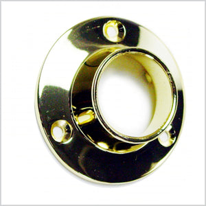 Closed Flange for 1-5-16" Diameter Rod, Polished Brass