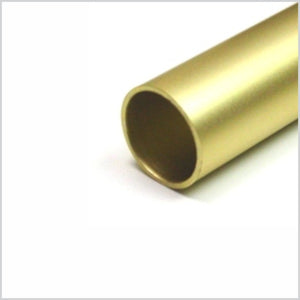 Aluminum 4ft 1-5-16" Diameter Rod, Satin Brass finish