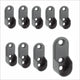 Box of 100 Oval Matte Black Closet Rod Flanges