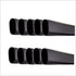 Box of 10 6ft Steel Black Oval Closet Rod