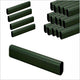 Box of 20, 7ft 10in Oval Aluminum Closet Rod, Matte Black