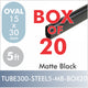 Box of 20 5ft Steel Black Oval Closet Rod
