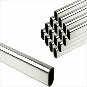 SPECIAL 2FT Oval Closet Rod, Box of 24, Polished Chrome