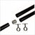 CONNECT Threaded 1 5/16 Round Rod Kit, 12ft, Matte Black, Style A