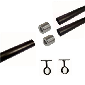 CONNECT Threaded 1 5/16 Round Rod Kit, 12ft, Oil Rubbed Bronze, Style A