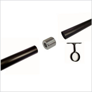 CONNECT Threaded 1 5/16 Round Rod Kit, 8ft, Oil Rubbed Bronze, Style A