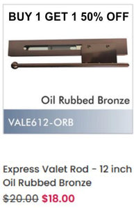 Express Valet Rod - 12 inch Oil Rubbed Bronze