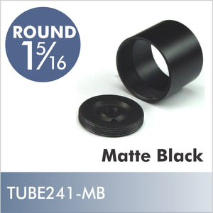 Matte Black Invisible Flange for 1-5-16'' Closet Rod