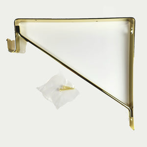 Oval Polished Brass Shelf & Rod Bracket