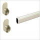 48 Inch Satin Nickel Oval Rod Kit
