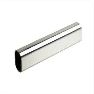 4ft Oval Closet Rod, Polished Chrome