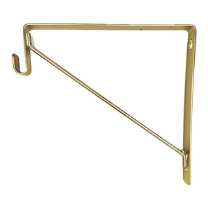 Box of 20 Satin Brass Shelf & Rod Bracket for oval rod, By EPCO