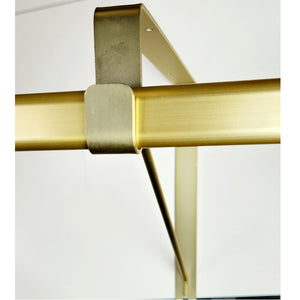 Satin Brass Shelf & Rod Bracket for oval rod, By EPCO