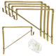 Box of 20 Satin Brass Shelf & Rod Bracket for oval rod, By EPCO