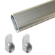 48" Dull Chrome Oval Rod Kit