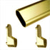 36" Satin Brass Oval Rod Kit