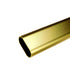8ft Oval Closet Rod, Satin Brass finish