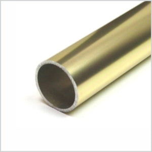 Aluminum 8ft 1-5-16" Diameter Rod, Polished Brass finish