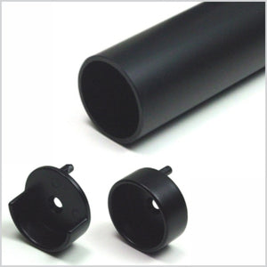 36" Matte Black Round 1 5/16 Rod Kit