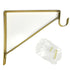 Satin Brass Shelf & Rod Bracket For Round Rod,  by EPCO, Value Line