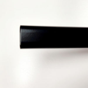 6ft Steel Black Oval Closet Rod