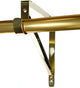 Shelf and Rod Bracket, Polished Brass, For 1 5-16 and 1 1-16 Diameter Rods