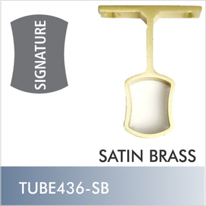 TUBE436-SB - Signature center support, Satin Brass