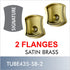 TUBE435-SB-PAIR - (2) Signature mounting flanges, Satin Brass